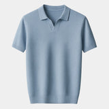 Dustin - Navy Open Collar Polo