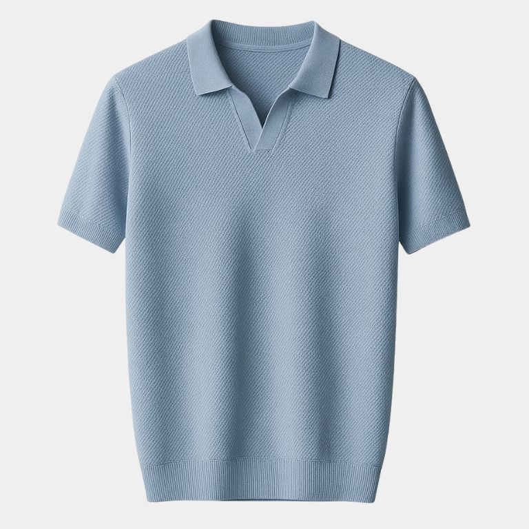 Dustin - Navy Open Collar Polo