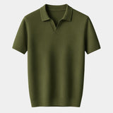 Dustin - Navy Open Collar Polo