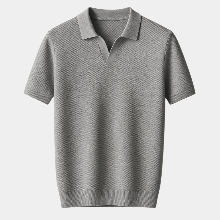 Dustin - Navy Open Collar Polo