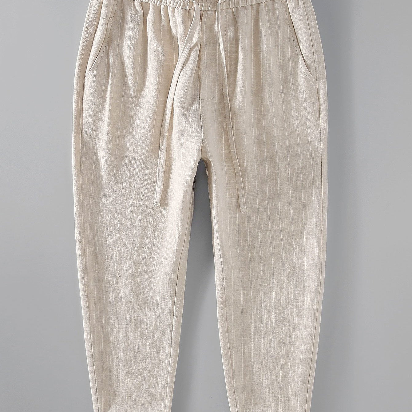 Hugo - Striped Linen Cropped Pants