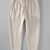 Hugo - Striped Linen Cropped Pants