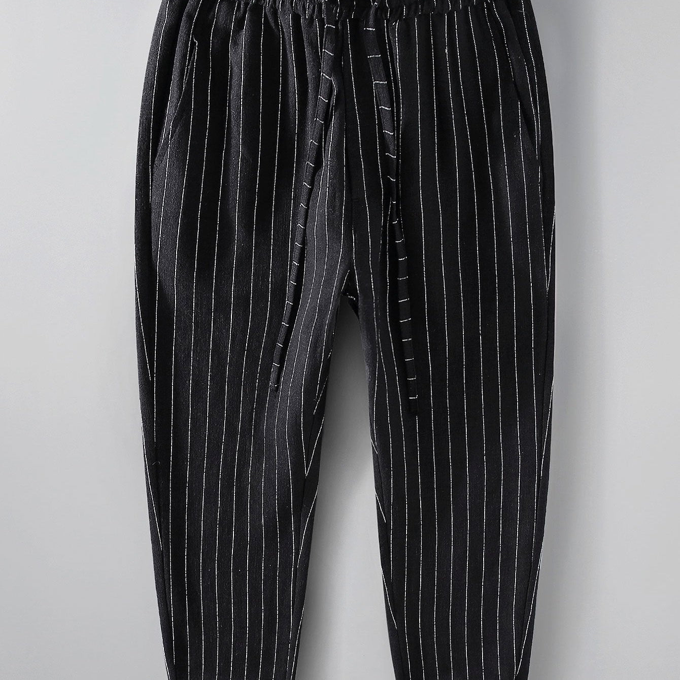 Hugo - Striped Linen Cropped Pants