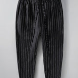 Hugo - Striped Linen Cropped Pants