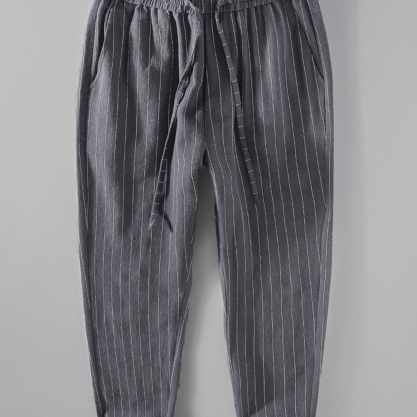 Hugo - Striped Linen Cropped Pants