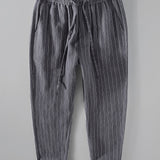 Hugo - Striped Linen Cropped Pants