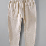 Hugo - Striped Linen Cropped Pants