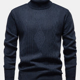 Walker - Geometric Jacquard Turtleneck Sweater