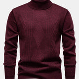 Walker - Geometric Jacquard Turtleneck Sweater