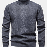 Walker - Geometric Jacquard Turtleneck Sweater