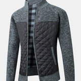Ross - Quilted Patchwork Zip Sweater