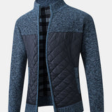 Ross - Quilted Patchwork Zip Sweater