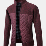 Ross - Quilted Patchwork Zip Sweater