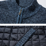 Ross - Quilted Patchwork Zip Sweater