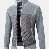 Ross - Quilted Patchwork Zip Sweater