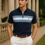 Devin - Colour Block Zip Polo