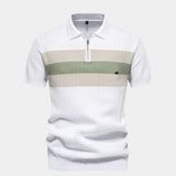 Devin - Colour Block Zip Polo