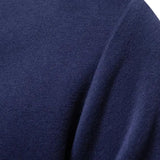 Derek - Navy Long Sleeve Polo with Ribbed Trims