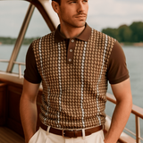 Darren - Patterned Knit Polo