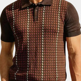 Darren - Patterned Knit Polo