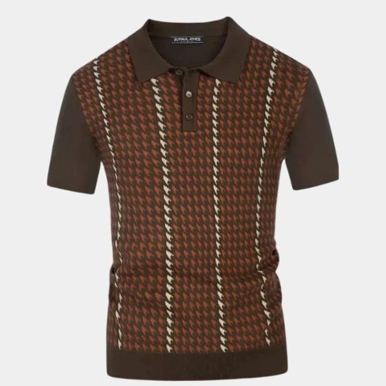 Darren - Patterned Knit Polo