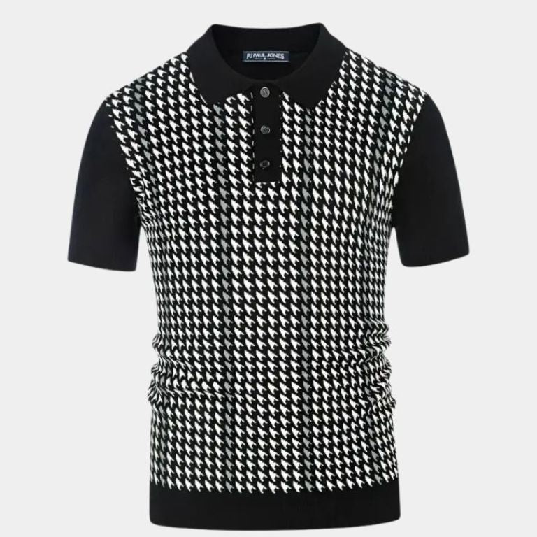 Darren - Patterned Knit Polo