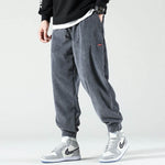 Gerald men's textured cuffed joggers in Grey, view 2