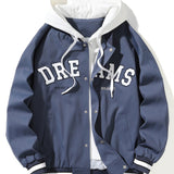 William - Hooded Baseball Jacket with Button Closure