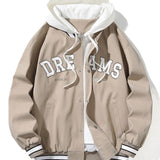 William - Hooded Baseball Jacket with Button Closure