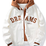 William - Hooded Baseball Jacket with Button Closure