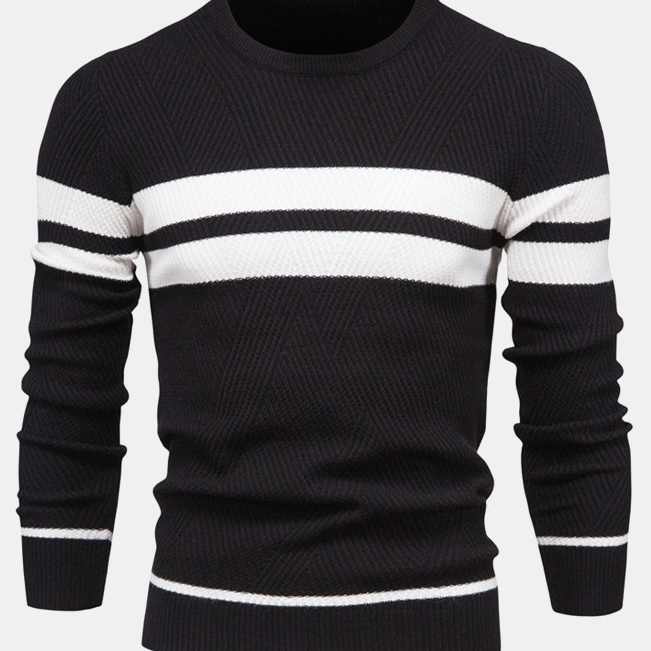 Declan - Striped Crew Neck Sweater