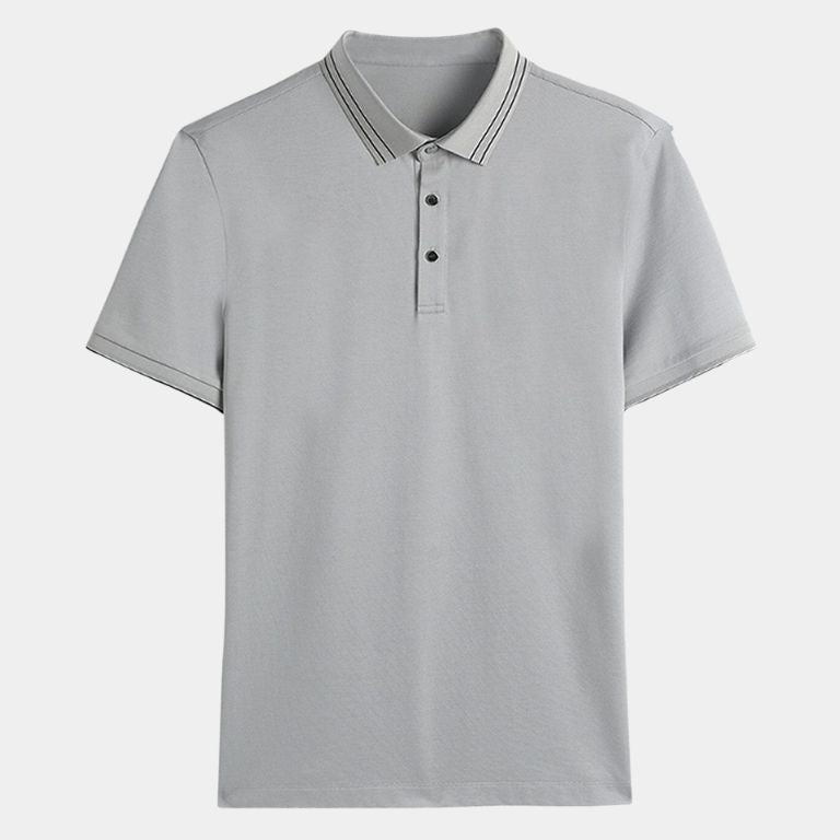 Dallas - Black Polo with Contrast Piping