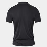 Dallas - Black Polo with Contrast Piping