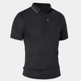 Dallas - Black Polo with Contrast Piping