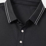 Dallas - Black Polo with Contrast Piping