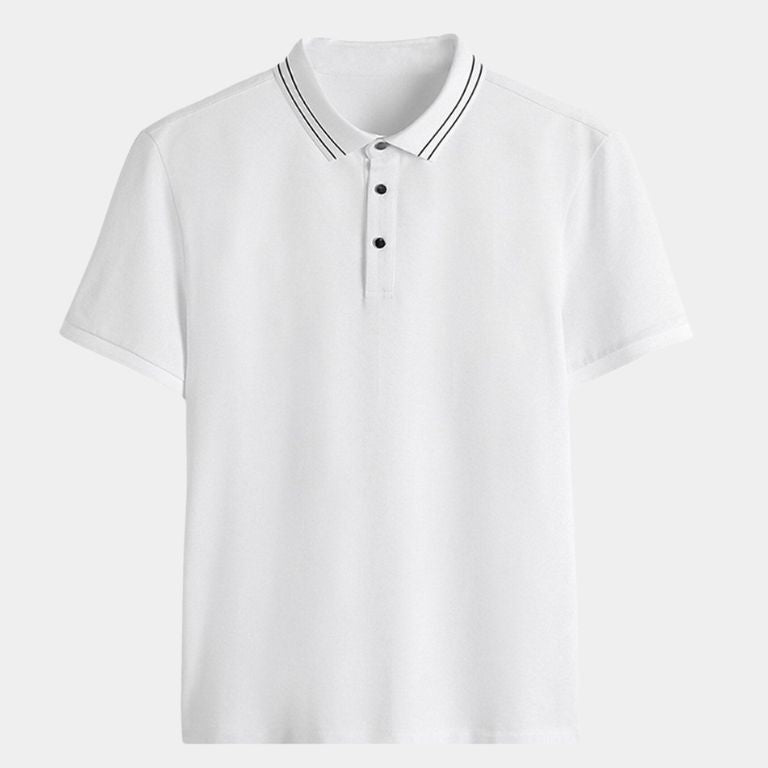 Dallas - Black Polo with Contrast Piping