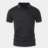 Dallas - Black Polo with Contrast Piping