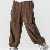 Zachary - Relaxed Fit Corduroy Cargo Pants
