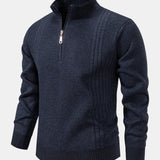 Reese - Striped Quarter-Zip Sweater