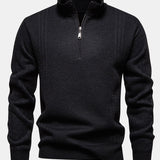 Reese - Striped Quarter-Zip Sweater