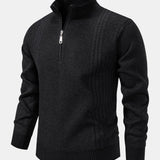 Reese - Striped Quarter-Zip Sweater