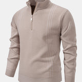 Reese - Striped Quarter-Zip Sweater