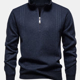 Reese - Striped Quarter-Zip Sweater