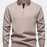 Reese - Striped Quarter-Zip Sweater
