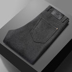 Normand men's plaid wool blend pants in Grey, view 3