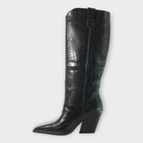 Sadie - Croc-Print Boots