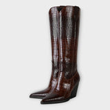 Sadie - Croc-Print Boots