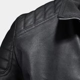 Mark - Cross Zip Leather Jacket