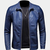 Mark - Cross Zip Leather Jacket