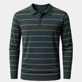 Colton - Striped Long Sleeve Polo